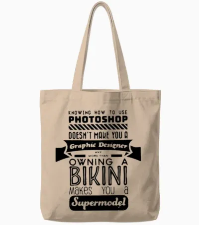 Funny Photoshop Supermodels Quote Tote Bags - Natural