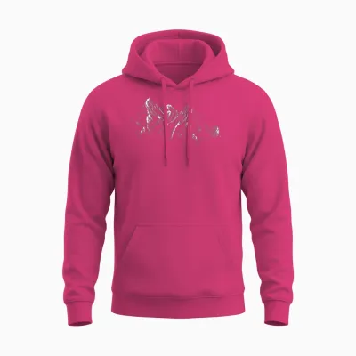 Mountain Sketch Unisex Hoodie - Heliconia