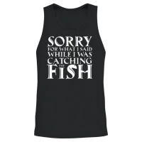 Funny Fishing Unisex Tank Top - Black – 2
