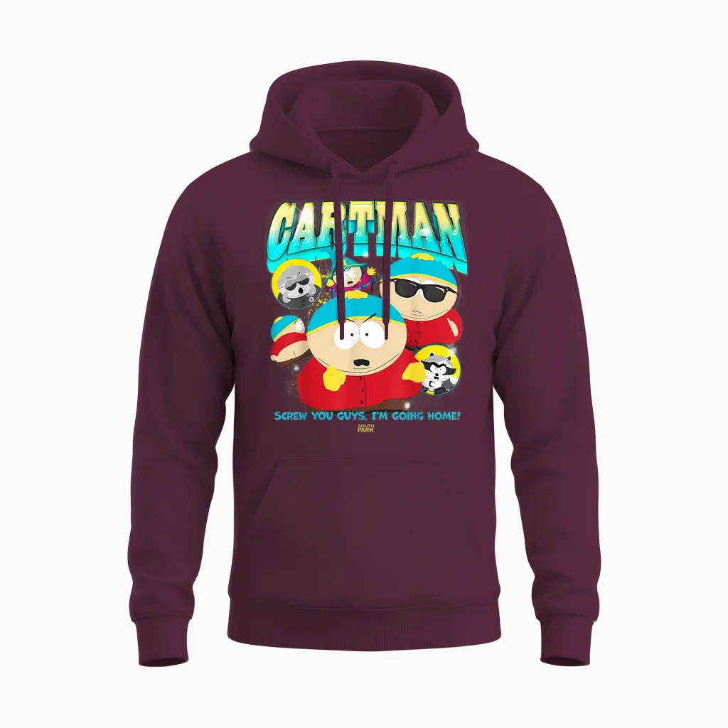 South Park Eric Cartman Screw You Guys I'm Going Home! Unisex Hoodie in Maroon