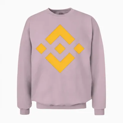 Beautiful Binance Bnb Coin Cryptocurrency Unisex Sweatshirt - Light Pink