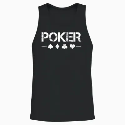Poker Unisex Tank Top - Black