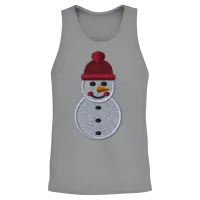Snowman Embroidered Christmas Unisex Tank Top - Sport Grey – 2