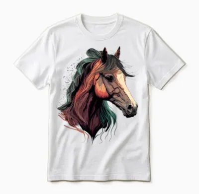 Horse Drawing Unisex T-Shirt - White
