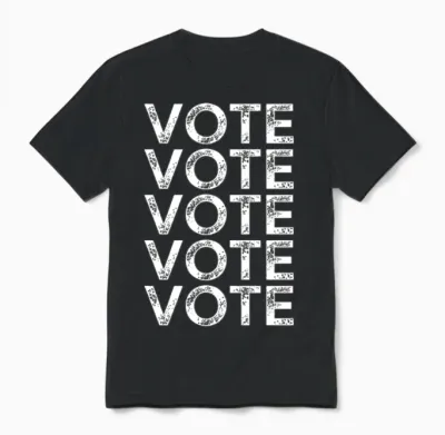Vote Vote Vote Vote Vote Unisex T-Shirt - Black