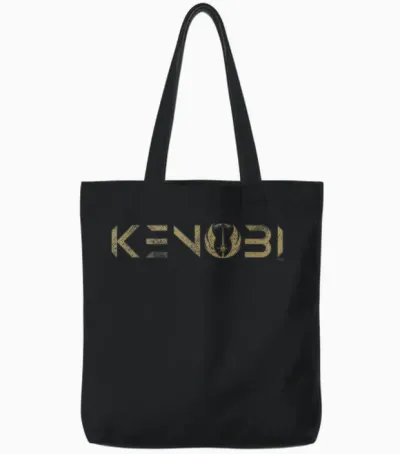 Star Wars Obi-Wan Kenobi Series Logo Tote Bags - Black