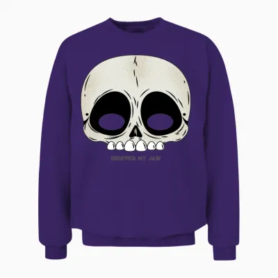 Funny Skull Unisex Sweatshirt - Purple