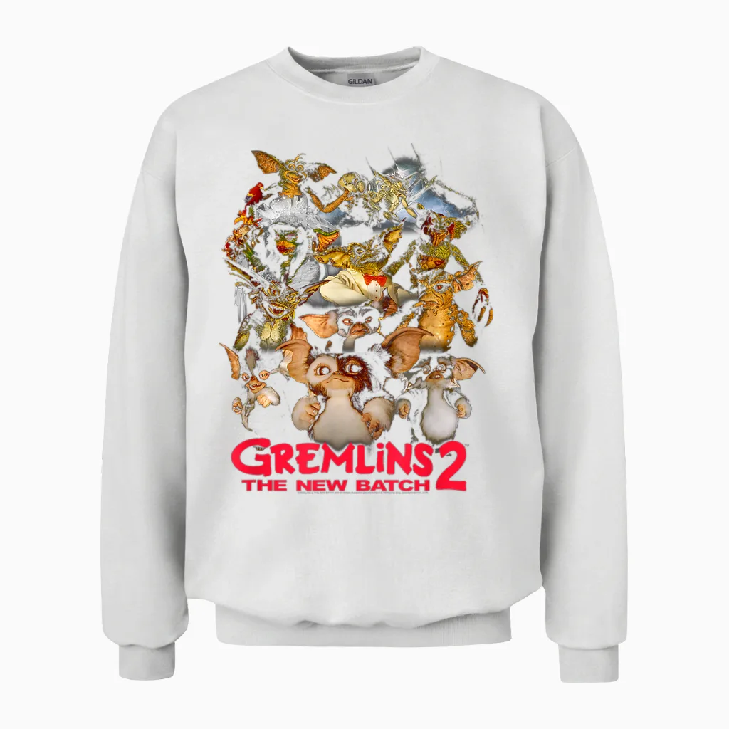 Gremlins 2 Goon Crew T-Shirt, Black Unisex Sweatshirt in White