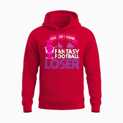 Fantasy Football Loser Poop Funny Unisex Hoodie - Red