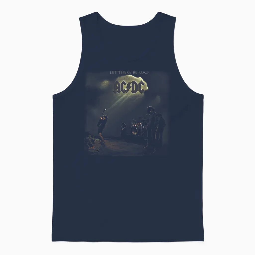 Ac/dc - Let There Be Rock Internationales Cover Unisex Tank Top in Navy