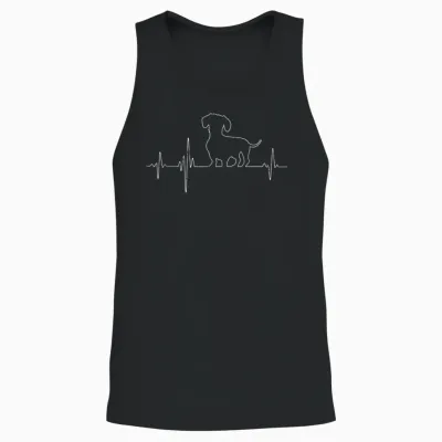 Ekg Herzschlag Dachshund Dackel Für Hundebesitzer Unisex Tank Top - Black