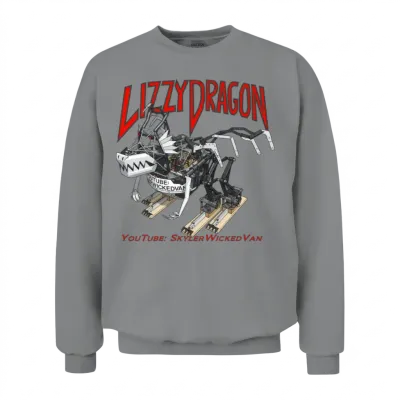 Lizzy Dragon with Youtube Channel Unisex Sweatshirt - Sport Grey