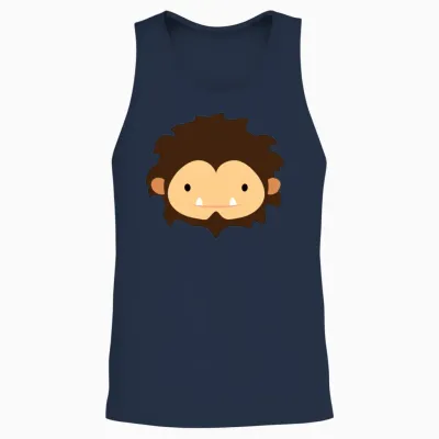 Sneaky Sasquatch Head Unisex Tank Top - Navy