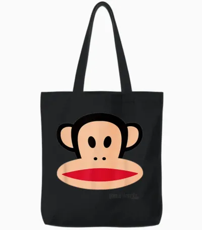 Paul Frank Julius the Monkey Big Face Tote Bags - Black