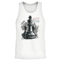 Chess Just Keep Moving Forward Unisex Tank Top - White – 2