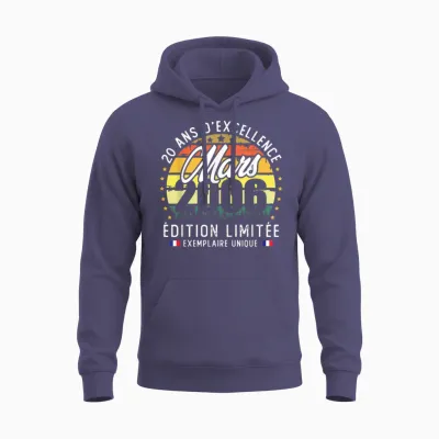 Vintage Mars 2006 Cadeau D'anniversaire 20 Ans Hommes Femmes Unisex Hoodie - Heather Sport Dark Navy