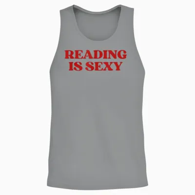 Reading Is Sexy Y2k Aesthetic Trendy Unisex Tank Top - Sport Grey