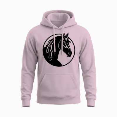 Horse Equine Pony Unisex Hoodie - Light Pink