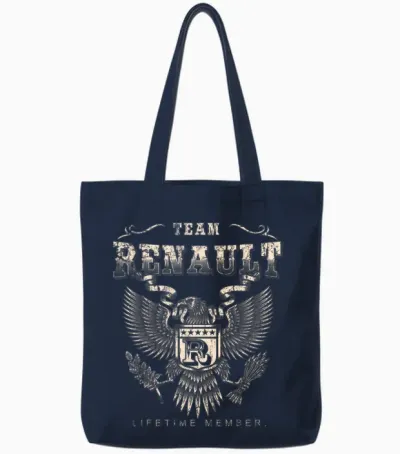 Renault Lifetime Team Member - Renault Name T-Shirt, Black Tote Bags - Navy