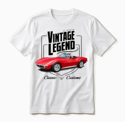 Vintage Classic Red Legend Unisex T-Shirt - White