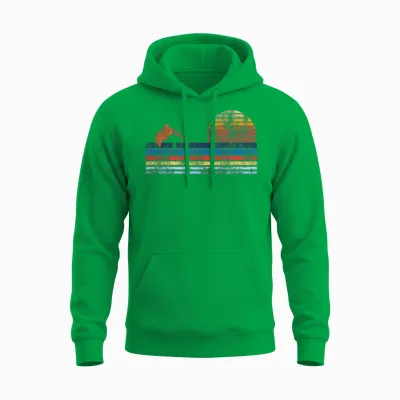 Dolphin Retro Vintage Unisex Hoodie - Irish Green