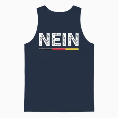 Nein German No Saying Funny Germany Vintage Oktoberfest Unisex Tank Top - Navy