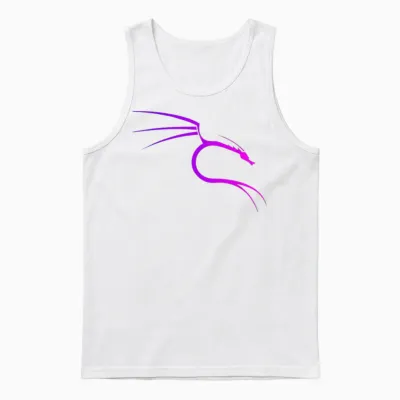 Kali Linux Hacker-Drachen-Design Unisex Tank Top - White