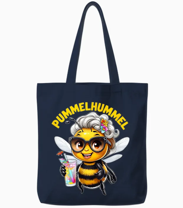Pummel Hummel Lustige Bienen Diät Hummel Pummel Imkerin Tote Bags in Navy