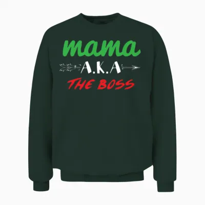The Boss Italy Italian Pride Quotes Mama Unisex Sweatshirt - Forest