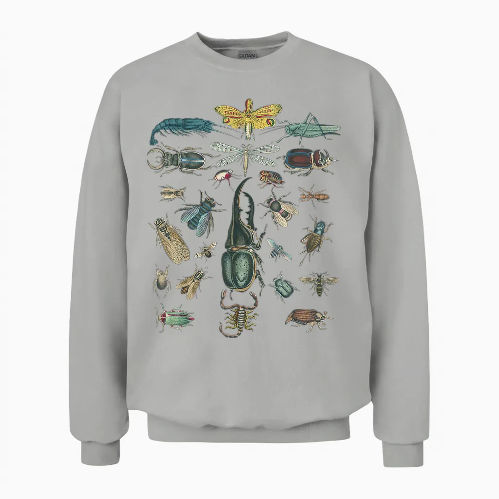 Entomologist Entomology Insects Vintage Unisex Sweatshirt in Ash