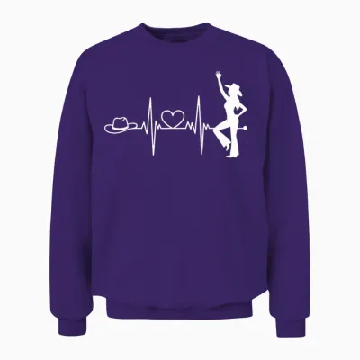 Line Dance Women's T-Shirt with Sayings Western Country Dance Dancer Unisex Sweatshirt - Purple