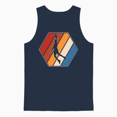 Basketball Retro Unisex Tank Top - Navy