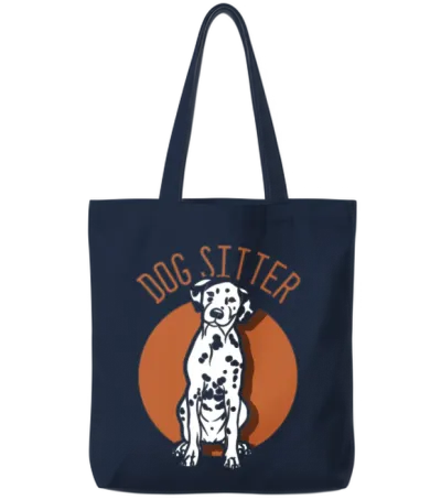 Dog Sitter Job Puppy Dogs Dog Sitting Tote Bags - Navy