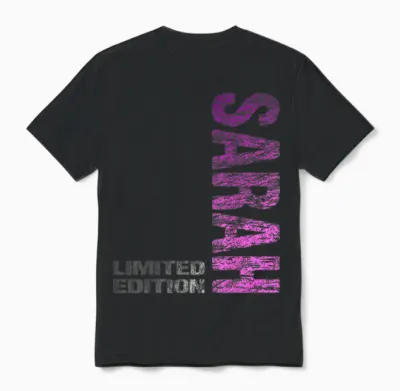 Sarah Name Vorname Mädchen Frau Geburtstag Unisex T-Shirt - Black