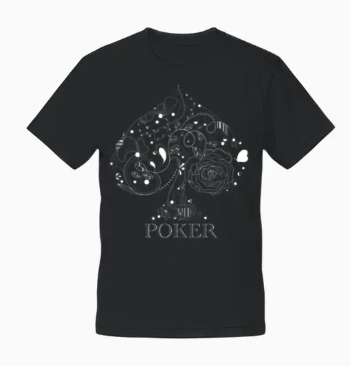 Fancy Spade Poker Gambling Unisex T-Shirt - Black