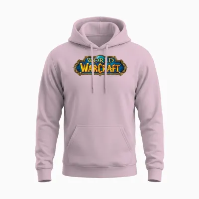 World of Warcraft Classic Official Logo Unisex Hoodie - Light Pink