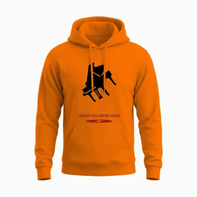 I Wish You Were Here Unisex Hoodie - Safety Orange