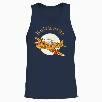 Luftwaffle Waffle Military Aircraft Pilot Unisex Tank Top - Navy