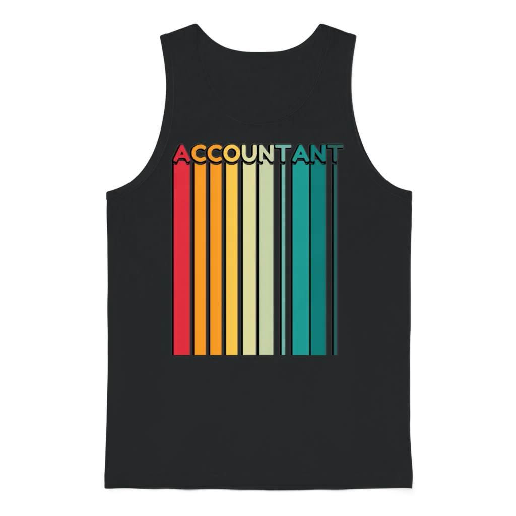 Accountant Retro Unisex Tank Top - Black