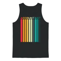 Accountant Retro Unisex Tank Top - Black – 1