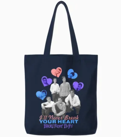 Backstreet Boys I'll Never Break Your Heart Tote Bags - Navy