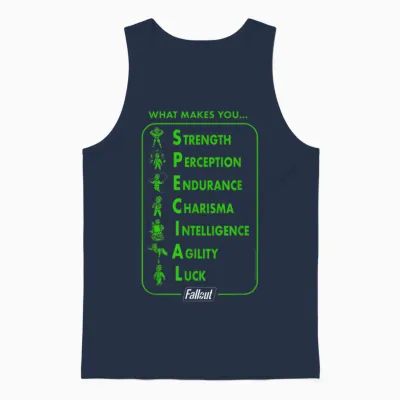 Fallout What Makes You Special Gaming Unisex Tank Top - Navy