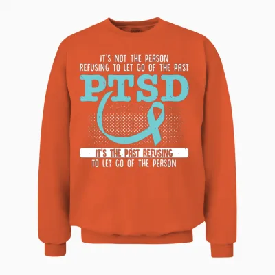 Ptsd 22 Veterans, Navy, Army Unisex Sweatshirt - Orange