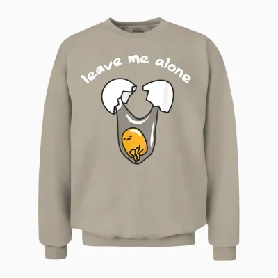 Gudetama Leave Me Alone Unisex Sweatshirt - Sand