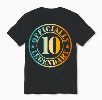10. Geburtstag Junge Mädchen Legende Level 10 Jahre Unisex T-Shirt - Black