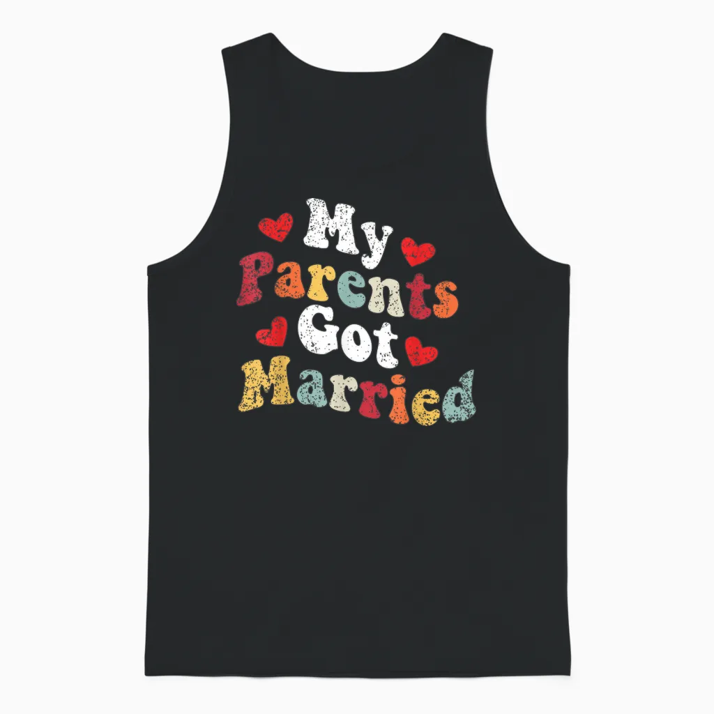 Meine Eltern Haben Geheiratet, Hochzeit, Verlobung, Verlobtes Paar Unisex Tank Top in Black