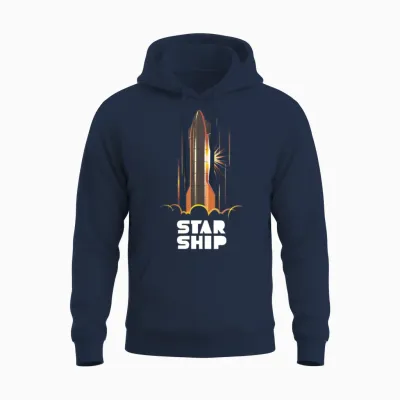 Star Ship Mars - Dark Unisex Hoodie - Navy