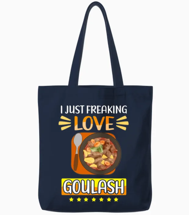 Goulash Food Lover Hungarian Goulash Tote Bags in Navy