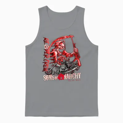 Sons of Anarchy Throwback Fear the Reaper Biker Tv Show Unisex Tank Top - Sport Grey