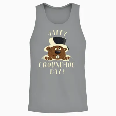 Groundhog Woodchuck Happy Groundhog Day Unisex Tank Top - Sport Grey